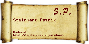 Steinhart Patrik névjegykártya