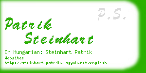 patrik steinhart business card